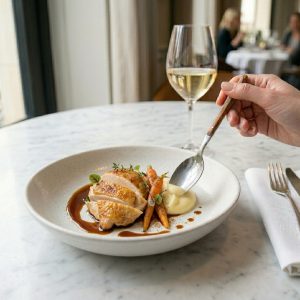 SUPRÊME DE VOLAILLE FERMIÈRE AU JUS RÉDUIT